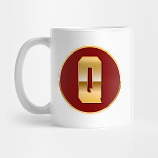 Gold letter Q Mug